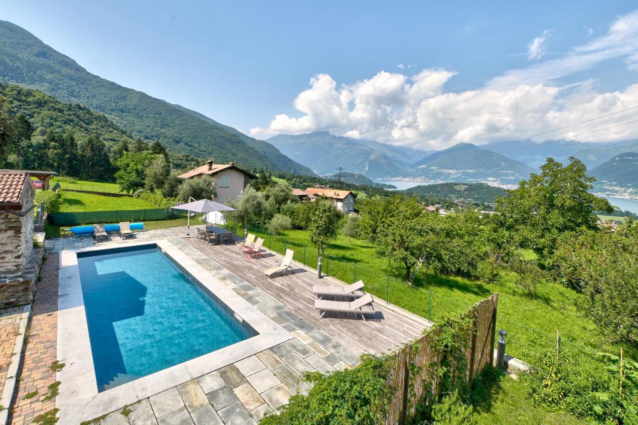 Chalet Con Piscina E Vista Panoramica Colico Eksteriør bilde